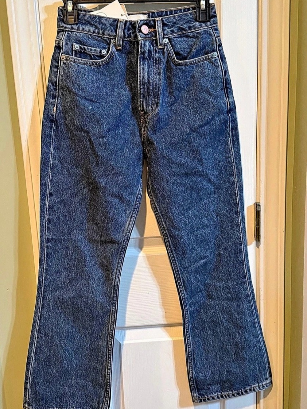 Ganni Betzy High-Rise Crop Jeans Organic Cotton Jeans Waist 24